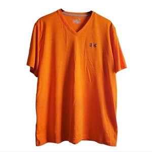 Under Armour Orange V-neck Shirt XL